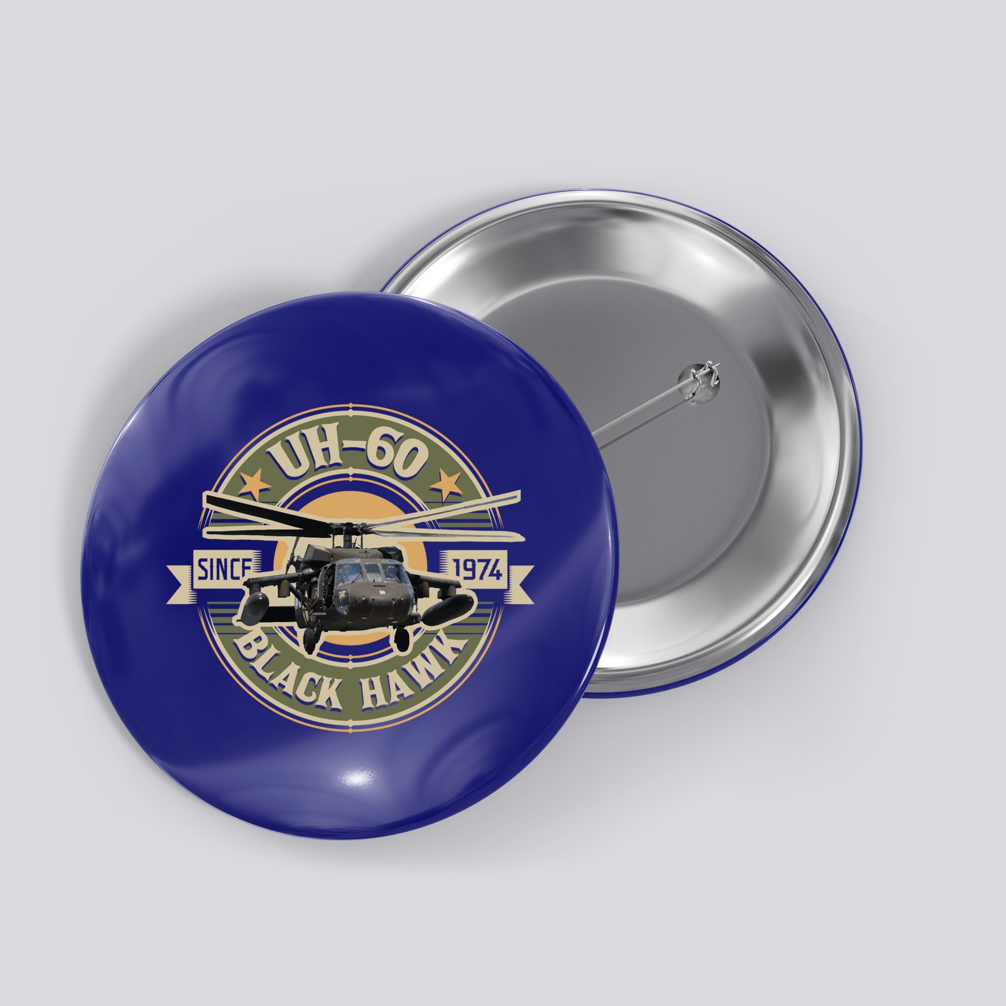 Uhgift60 Blackhawk Gift Assault Helicopter Pilot Aviation Gift Button