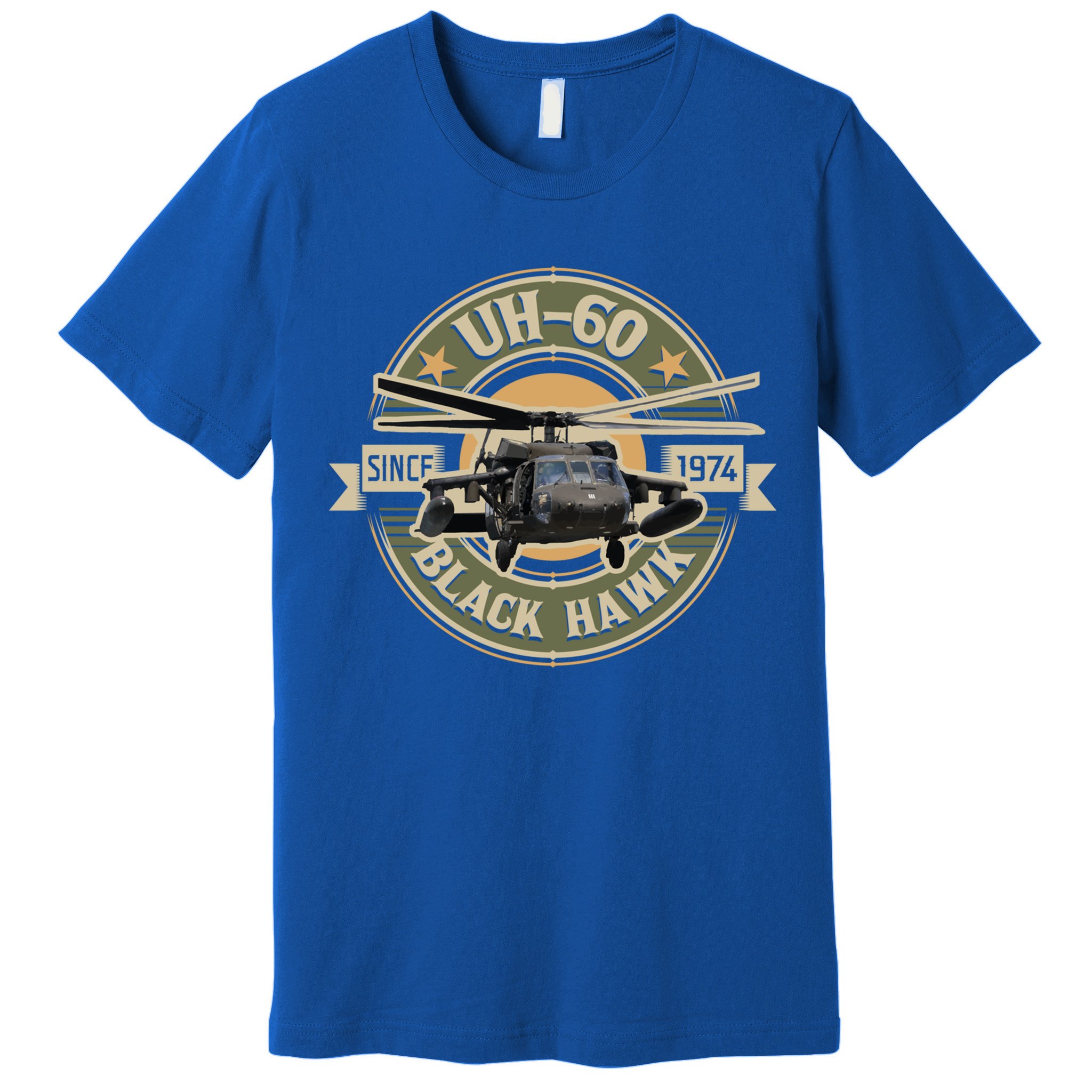 Uhgift60 Blackhawk Gift Assault Helicopter Pilot Aviation Gift Premium T-Shirt