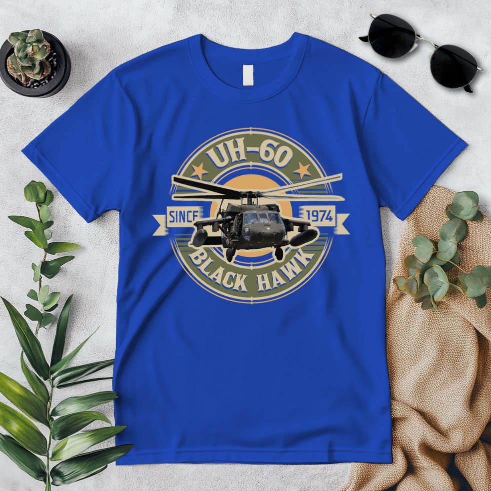 Uhgift60 Blackhawk Gift Assault Helicopter Pilot Aviation Gift Premium T-Shirt