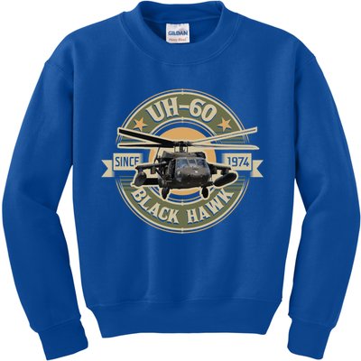Uhgift60 Blackhawk Gift Assault Helicopter Pilot Aviation Gift Kids Sweatshirt