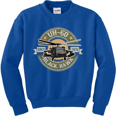 Uhgift60 Blackhawk Gift Assault Helicopter Pilot Aviation Gift Kids Sweatshirt