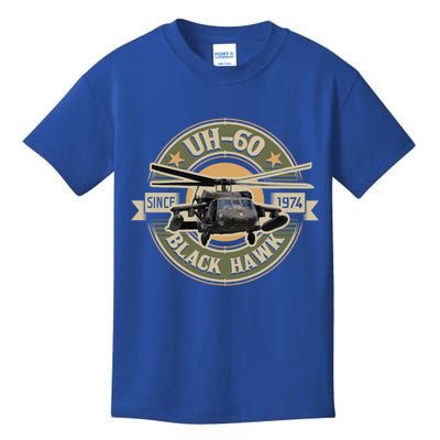 Uhgift60 Blackhawk Gift Assault Helicopter Pilot Aviation Gift Kids T-Shirt