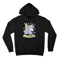 Unicorn Birthday Gift For 5 Year Old I Am 5 And Magical Hoodie