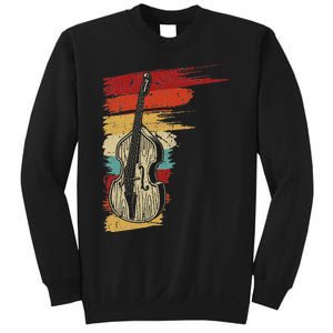 Upright Bass Graphic Retro Double Bass Fiddle Sweatshirt