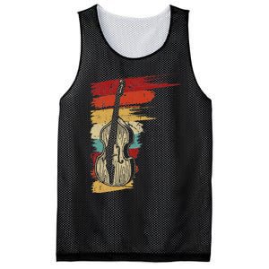 Upright Bass Graphic Retro Double Bass Fiddle Mesh Reversible Basketball Jersey Tank