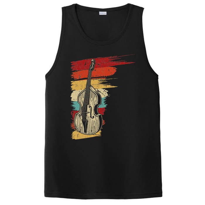 Upright Bass Graphic Retro Double Bass Fiddle PosiCharge Competitor Tank