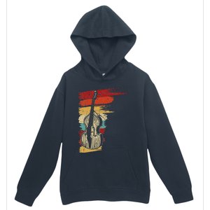 Upright Bass Graphic Retro Double Bass Fiddle Urban Pullover Hoodie