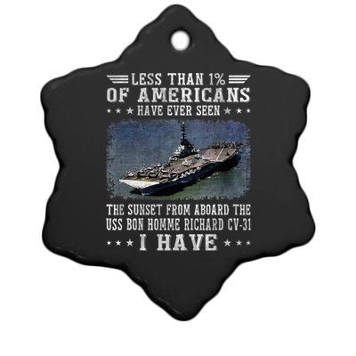 Uss Bon Homme Richard Cv31 Aircraft Carrier Sailor Veteran Ceramic Star Ornament