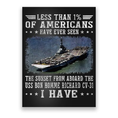 Uss Bon Homme Richard Cv31 Aircraft Carrier Sailor Veteran Poster