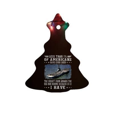 Uss Bon Homme Richard Cv31 Aircraft Carrier Sailor Veteran Ceramic Tree Ornament