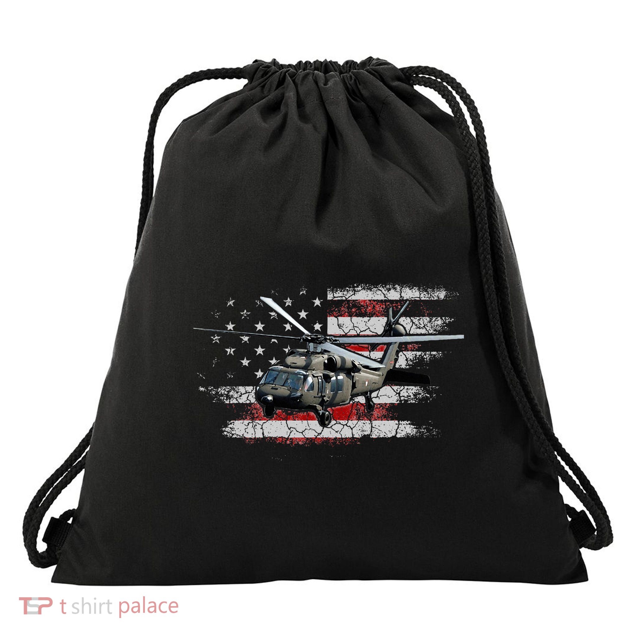 Uh60 Black Hawk Helicopter Drawstring Bag