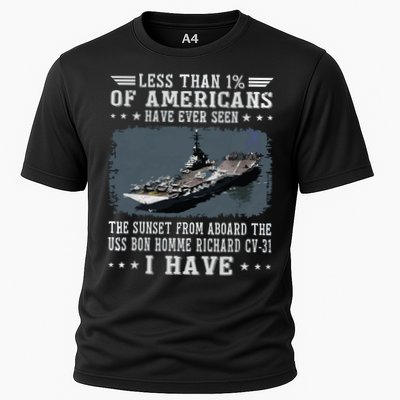 Us Bon Homme Richard Cv31 Aircraft Carrier Sailor Veteran Cooling Performance Crew T-Shirt