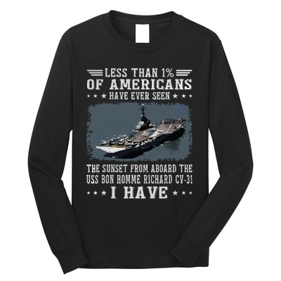 Us Bon Homme Richard Cv31 Aircraft Carrier Sailor Veteran Long Sleeve Shirt