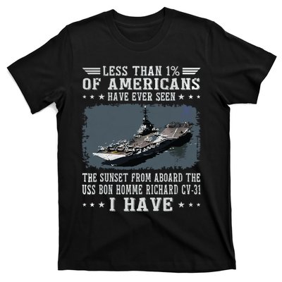 Us Bon Homme Richard Cv31 Aircraft Carrier Sailor Veteran T-Shirt