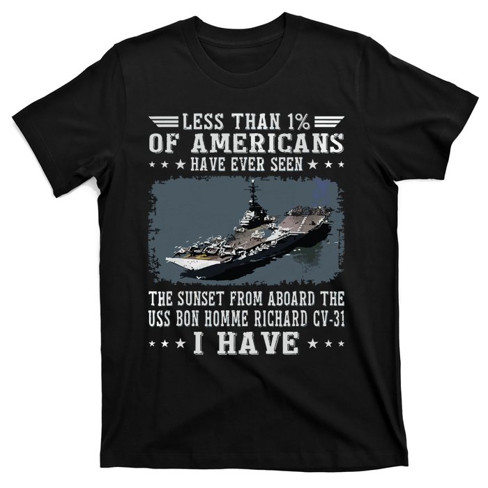 Us Bon Homme Richard Cv31 Aircraft Carrier Sailor Veteran T-Shirt