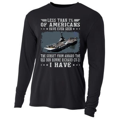 Us Bon Homme Richard Cv31 Aircraft Carrier Sailor Veteran Cooling Performance Long Sleeve Crew