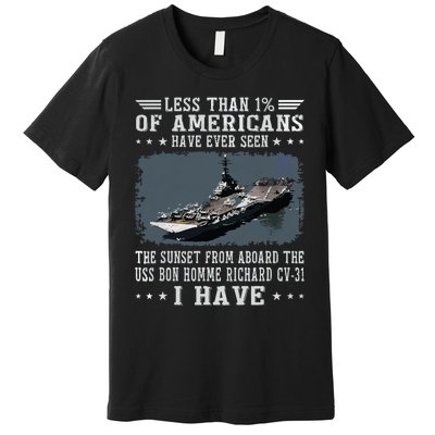 Us Bon Homme Richard Cv31 Aircraft Carrier Sailor Veteran Premium T-Shirt