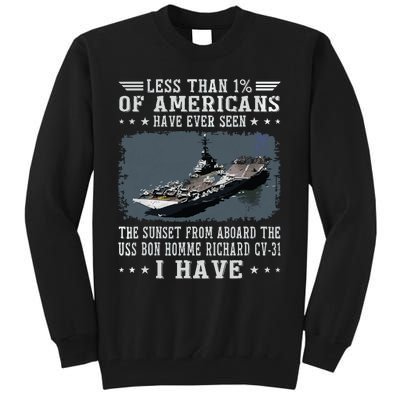 Us Bon Homme Richard Cv31 Aircraft Carrier Sailor Veteran Tall Sweatshirt