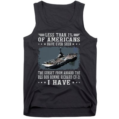 Us Bon Homme Richard Cv31 Aircraft Carrier Sailor Veteran Tank Top