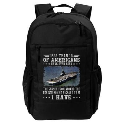 Uss Bon Homme Richard Cv31 Aircraft Carrier Sailor Veteran Daily Commute Backpack