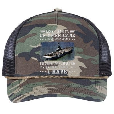 Uss Bon Homme Richard Cv31 Aircraft Carrier Sailor Veteran Retro Rope Trucker Hat Cap