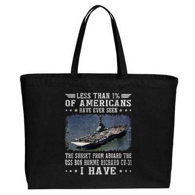 Uss Bon Homme Richard Cv31 Aircraft Carrier Sailor Veteran Cotton Canvas Jumbo Tote