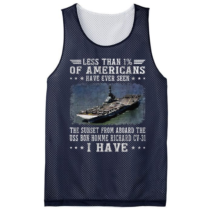 Uss Bon Homme Richard Cv31 Aircraft Carrier Sailor Veteran Mesh Reversible Basketball Jersey Tank