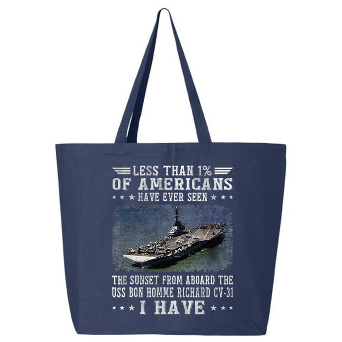 Uss Bon Homme Richard Cv31 Aircraft Carrier Sailor Veteran 25L Jumbo Tote