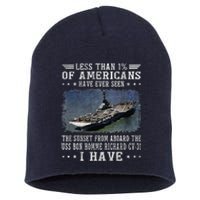 Uss Bon Homme Richard Cv31 Aircraft Carrier Sailor Veteran Short Acrylic Beanie