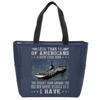 Uss Bon Homme Richard Cv31 Aircraft Carrier Sailor Veteran Zip Tote Bag