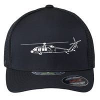 UH60 Blackhawk Helicopter Pilot Or Crew Flexfit Unipanel Trucker Cap