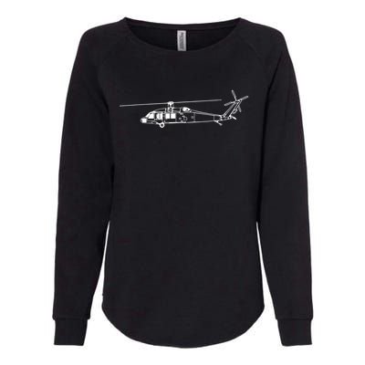 UH60 Blackhawk Helicopter Pilot Or Crew Womens California Wash Sweatshirt