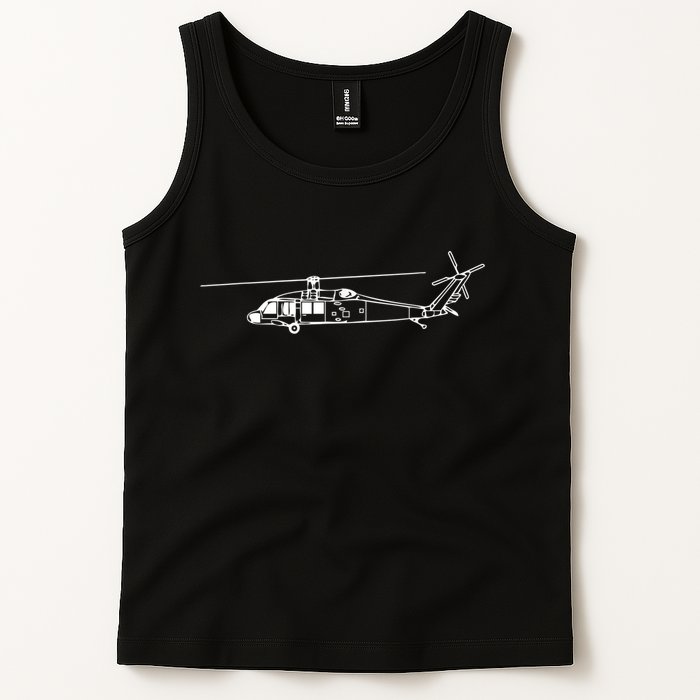 UH60 Blackhawk Helicopter Pilot Or Crew Tank Top