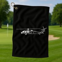 UH60 Blackhawk Helicopter Pilot Or Crew Golf Towel