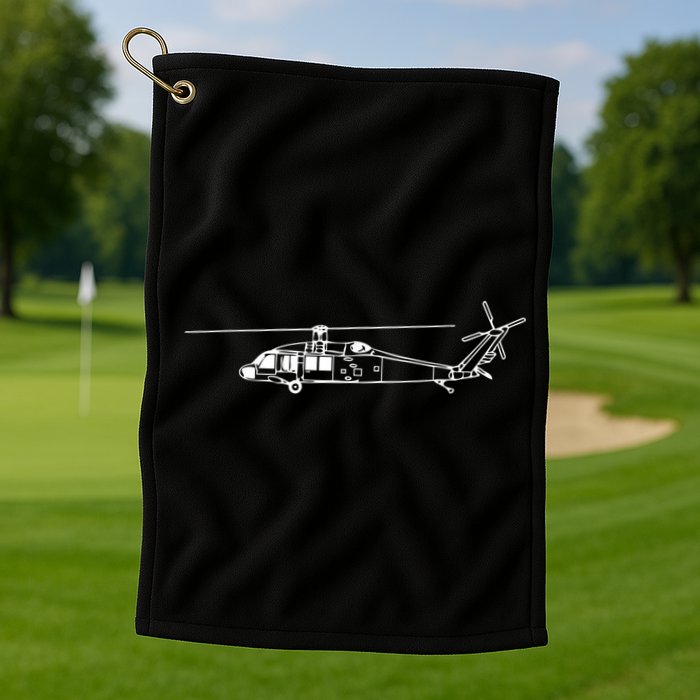 UH60 Blackhawk Helicopter Pilot Or Crew Golf Towel