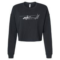 UH60 Blackhawk Helicopter Pilot Or Crew Cropped Pullover Crew