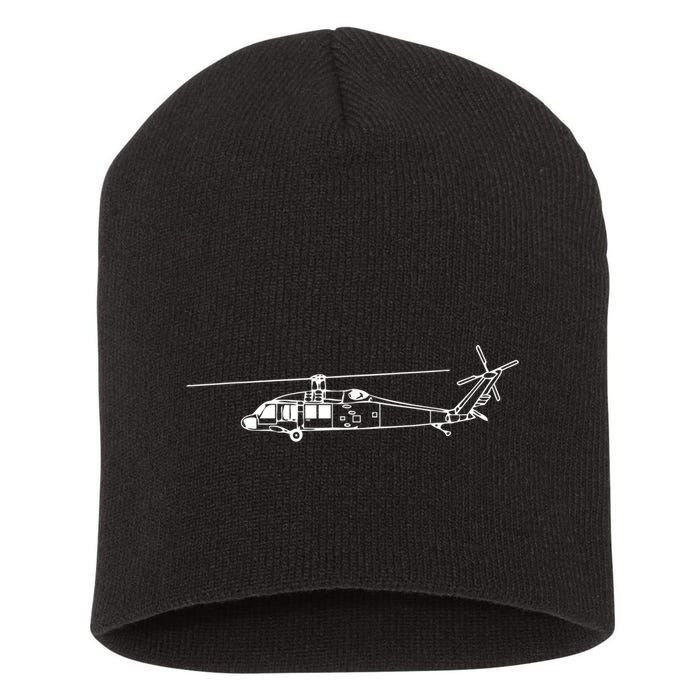 UH60 Blackhawk Helicopter Pilot Or Crew Short Acrylic Beanie