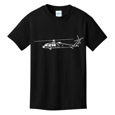 UH60 Blackhawk Helicopter Pilot Or Crew Kids T-Shirt