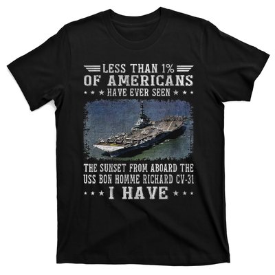 Uss Bon Homme Richard Cv 31 Aircraft Carrier Sailor Veteran T-Shirt