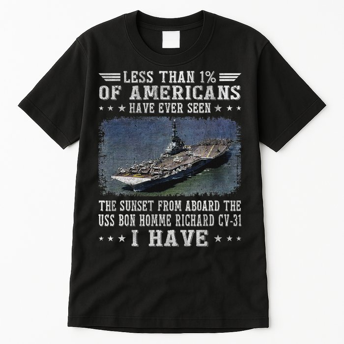 Uss Bon Homme Richard Cv 31 Aircraft Carrier Sailor Veteran Tall T-Shirt