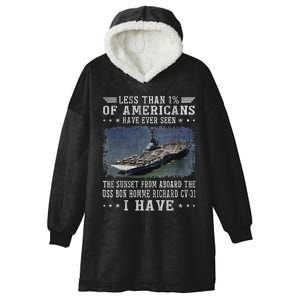 Uss Bon Homme Richard Cv 31 Aircraft Carrier Sailor Veteran Hooded Wearable Blanket