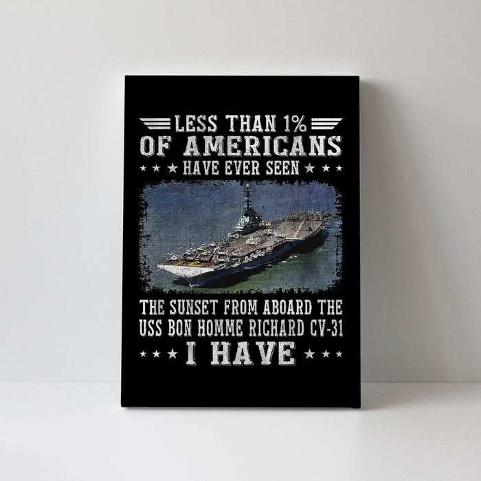 Uss Bon Homme Richard Cv 31 Aircraft Carrier Sailor Veteran Canvas