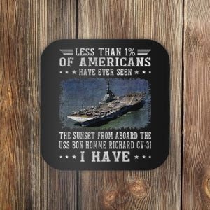 Uss Bon Homme Richard Cv 31 Aircraft Carrier Sailor Veteran Coaster