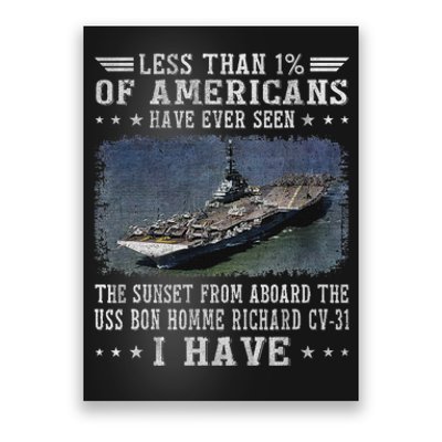 Uss Bon Homme Richard Cv 31 Aircraft Carrier Sailor Veteran Poster