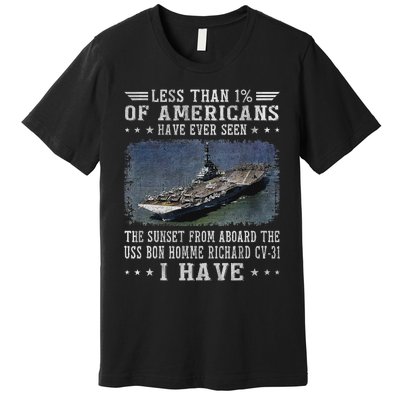 Uss Bon Homme Richard Cv 31 Aircraft Carrier Sailor Veteran Premium T-Shirt