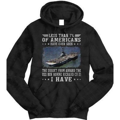 Uss Bon Homme Richard Cv 31 Aircraft Carrier Sailor Veteran Tie Dye Hoodie