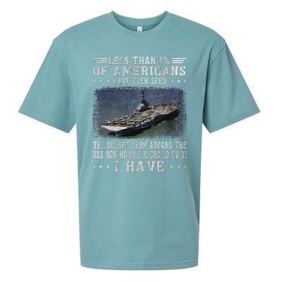 Uss Bon Homme Richard Cv 31 Aircraft Carrier Sailor Veteran Sueded Cloud Jersey T-Shirt