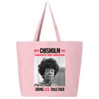 USA Black History Poster UNBOUGHT UNBOSSED Shirley Chisholm 25L Jumbo Tote