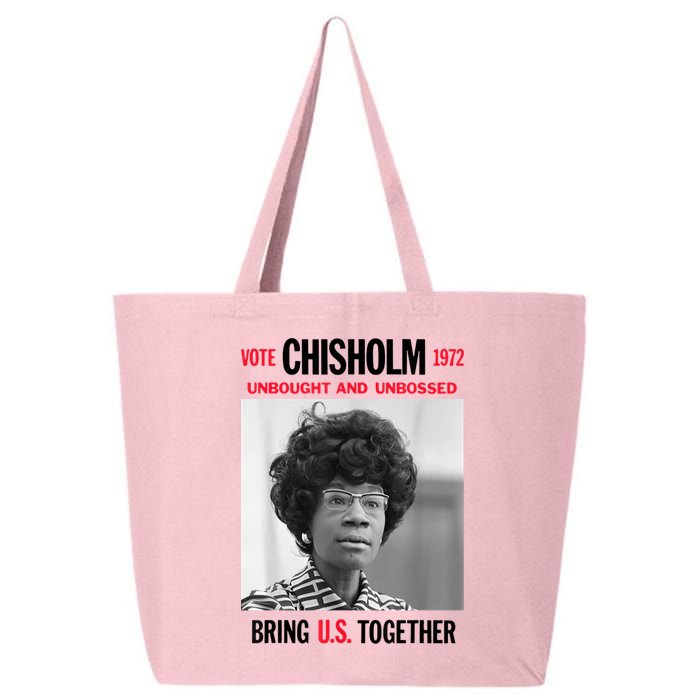 USA Black History Poster UNBOUGHT UNBOSSED Shirley Chisholm 25L Jumbo Tote