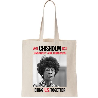 USA Black History Poster UNBOUGHT UNBOSSED Shirley Chisholm Bag